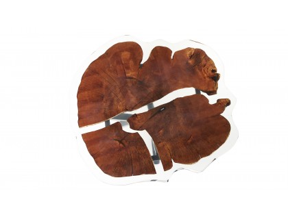 Yuvarlak çınar ağaci masa.